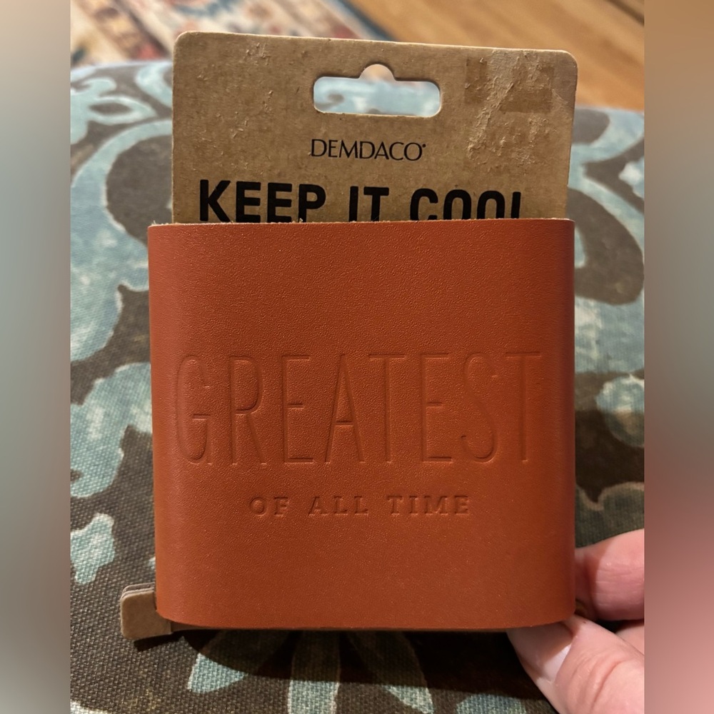DEMDACO Tan Leather Can Holder - Greatest of All Time
